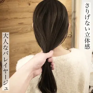 セミロング カラー テトネ タカシのヘアスタイル