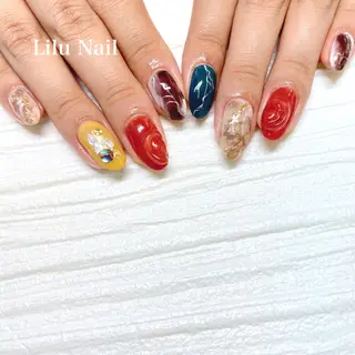 ネイル モチの良さ◉ フィルインネイル♡のネイルデザイン