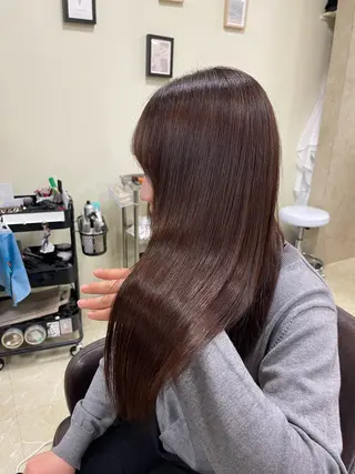 ロング 縮毛・酸性ストレート モデル募集のヘアスタイル