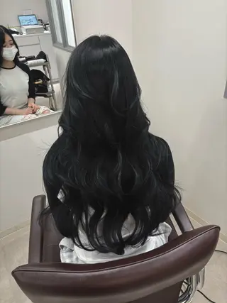 ロング カラー hachiyama rinaのヘアスタイル