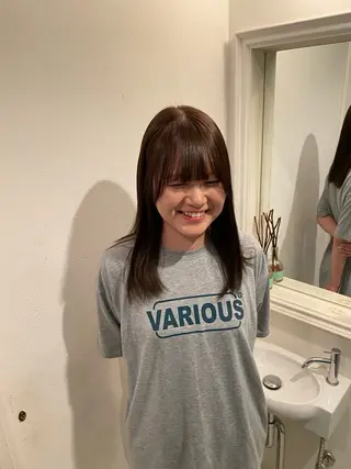 セミロング 渡邊 穂乃美のヘアスタイル
