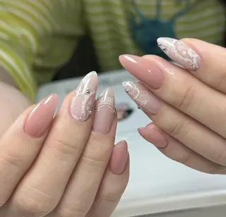 ネイル By moonネイル 🌷ワンホン/韓国風のネイルデザイン