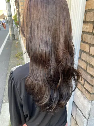 セミロング カラー お任せヘア☘️☘️ 及川渚のヘアスタイル
