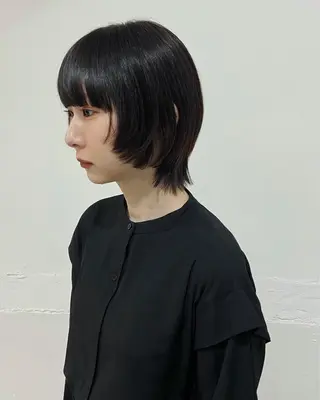 ショート カラー 茉樹@pullnoc /新宿/ボブ/モードのヘアスタイル