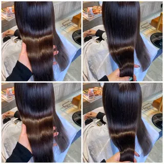 カラー 🩵盛れる顔周り/ 艶カラーemi🩵のヘアスタイル