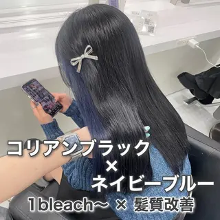 ロング キッズ ラベンダー💜 グレージュ🩶のヘアスタイル