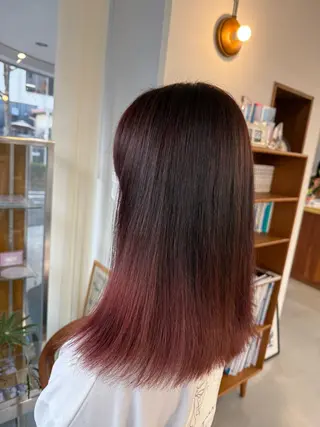 ミディアム カラー まなみ/ PORT SALONのヘアスタイル
