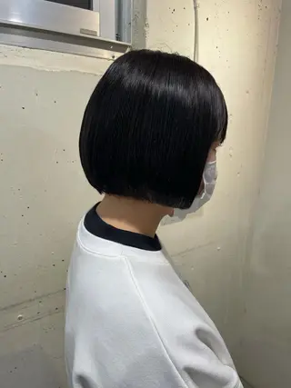 ショート ボブ/縮毛/レイヤー モトナリのヘアスタイル