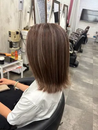 ミディアム カラー 田中 沙也香のヘアスタイル