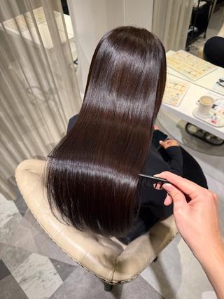 セミロング 福山艶髪|髪質改善| 三宅星哉のヘアスタイル