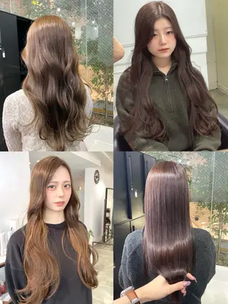 ロング カラー 🩵ハイトーン/ レイヤーYUZU🩵のヘアスタイル