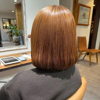 ミディアム カラー 松﨑 璃咲のヘアスタイル