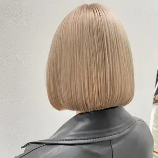 ショート カラー ヘアアレンジ 🤍ベージュ×艶髪 🤍Ryuta🤍のヘアスタイル