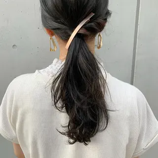 ロング カラー ヘアアレンジ 榑松 恵里のヘアスタイル