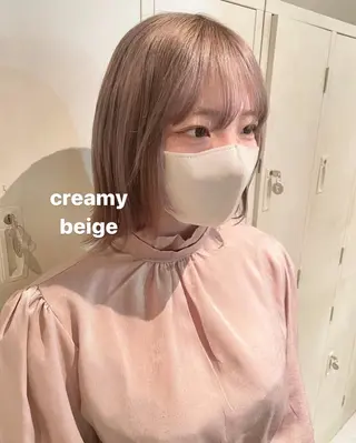 ミディアム カラー ハイトーンカラー♡ yuのヘアスタイル