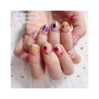 ミディアム ネイル 🐾enen style 🐾のネイルデザイン