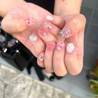 ミディアム ネイル SalonPrima 西院Nail&Eyeのネイルデザイン
