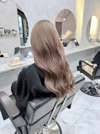 セミロング カラー 🌺ハイトーン🌺 矢葺 なぎさ🌺🌺のヘアスタイル