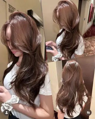ロング 須山 漱斗のヘアスタイル