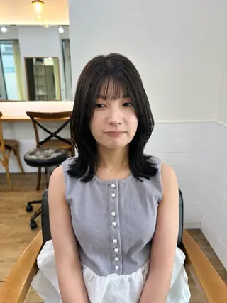 ミディアム カラー パーマ ヘアアレンジ メンズ キッズ 似合わせレイヤー/ JUNのヘアスタイル