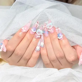 ロング カラー Bling Salonのネイルデザイン