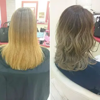ミディアム カラー Le Lien カジのヘアスタイル