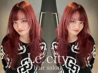 ロング カラー 藤岡 里菜のヘアスタイル