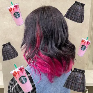 ミディアム カラー パーマ ヘアアレンジ メンズ キッズ 上品＆韓国風 🥀海心🥀のヘアスタイル