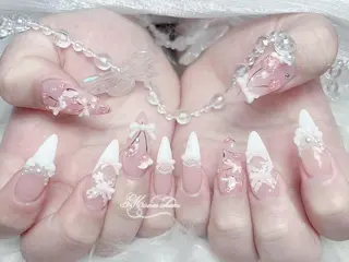 ネイル MochiMochi 🎀新宿/長さ出しのネイルデザイン