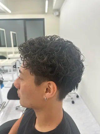 パーマ メンズ 岡部 琉斗のヘアスタイル