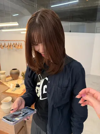 セミロング fubuki🪷 似合わせカットカラーのヘアスタイル