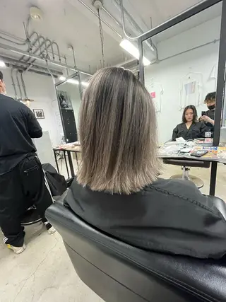 ロング カラー 中村 靖彬のヘアスタイル