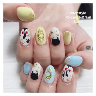 ミディアム ネイル 🐾enen style 🐾のネイルデザイン