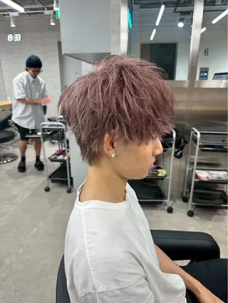 カラー メンズ ツイスパ/シャドウ MANARUのヘアスタイル