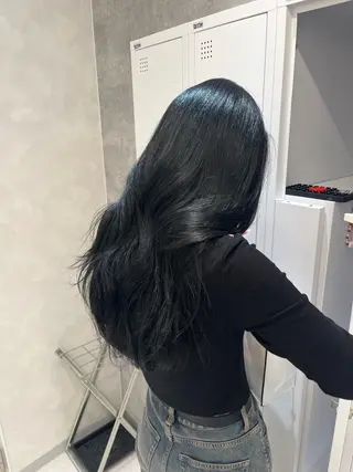 ロング カラー ブリーチなしベージュ レイヤーカットはるかのヘアスタイル
