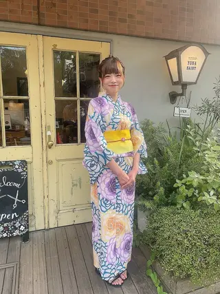 ヘアアレンジ KURIA‪‪/ブリ ーチ/ダブルカラーのヘアスタイル