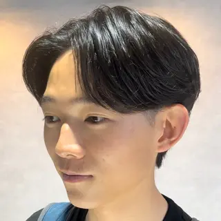 ショート カラー パーマ メンズ センターパート マスターかずまのヘアスタイル