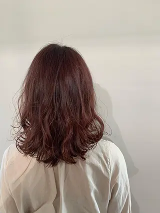 ミディアム カラー パーマ ヘアアレンジ 加藤 綾華のヘアスタイル