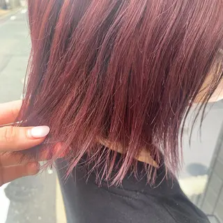 ミディアム カラー ハブヘアー ハブヘアーのヘアスタイル