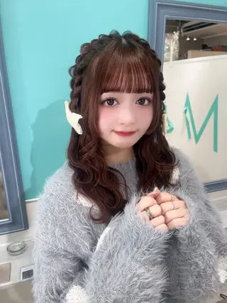 セミロング ヘアアレンジ ☁️hinako☁️ 1HAVANAのヘアスタイル