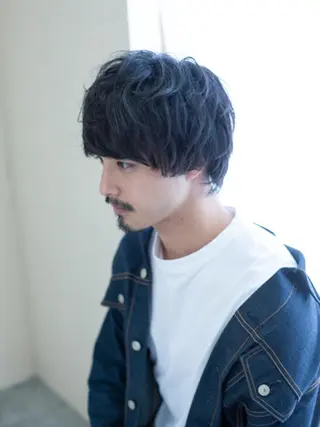 ミディアム 蛭川 博信のヘアスタイル