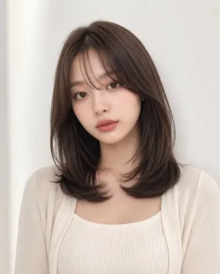ミディアム カラー モテ🤍トレンドヘア /新宿/ワカナのヘアスタイル