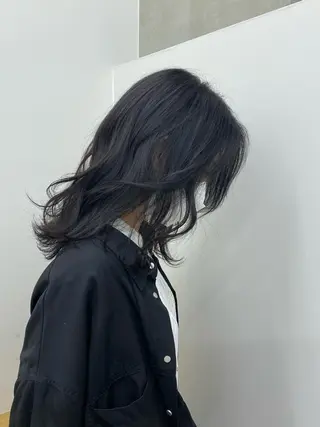 セミロング カラー ヘアアレンジ 韓国好き🇰🇷 美容師MIKUのヘアスタイル