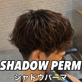 ショート パーマ メンズ シャドウパーマ 小形のヘアスタイル