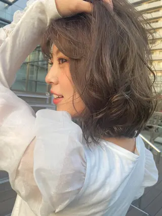 ミディアム カラー 🌼myu🌼 🌷縮毛矯正/ツヤ髪のヘアスタイル