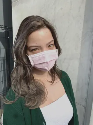 セミロング マンツーマン 美容師💚コウブチのヘアスタイル