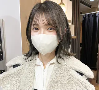 ミディアム カラー Hareru 豊田 修廣のヘアスタイル