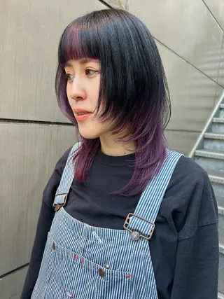 セミロング カラー 🧸艶々韓国ヘア 🧁mizunaのヘアスタイル