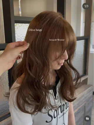 ミディアム カラー 透明感&レイヤー 似合わせ🫧/なぎのヘアスタイル