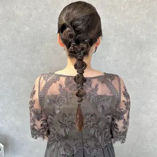 セミロング ヘアアレンジ はちすか るかのヘアスタイル